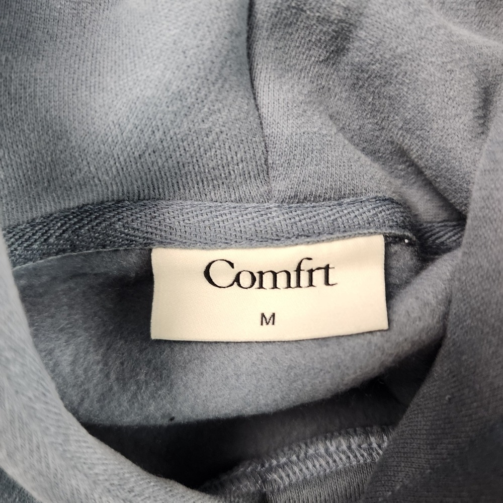 Comfrt Signature Hoodie Unisex M Sky Blue Oversized Weighted Fleece Pullover. - Picture 4 of 9